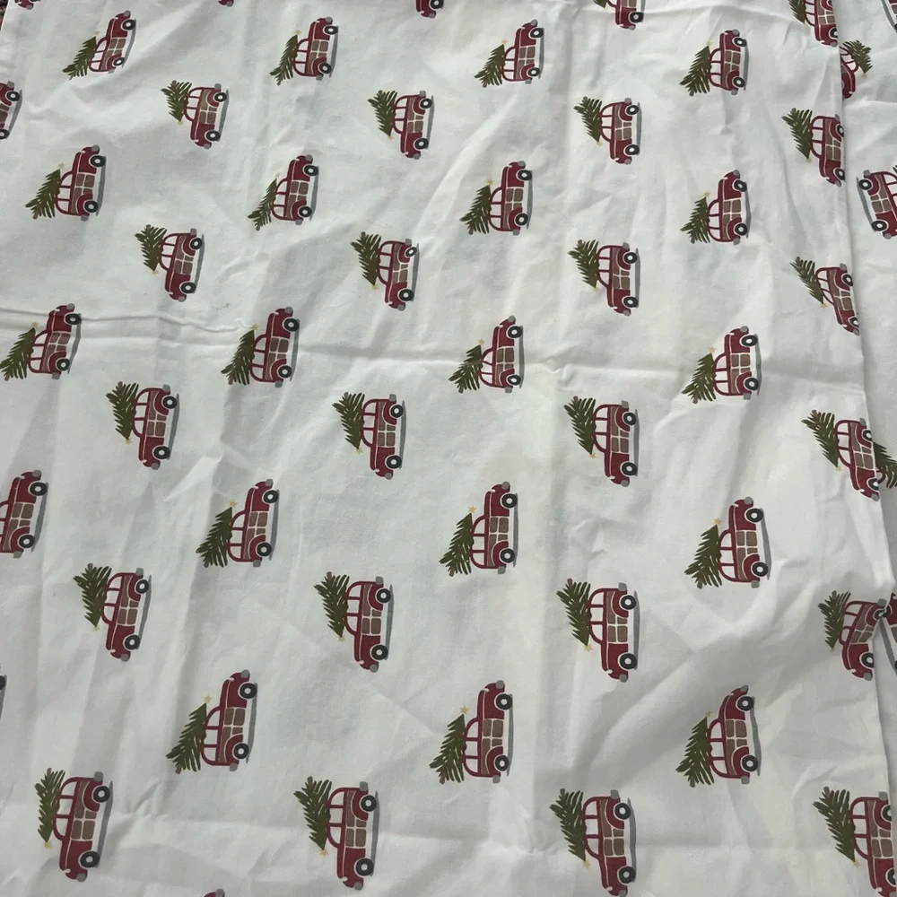 Pottery Barn Woody Car Cotton Pillowcases Christmas Holiday